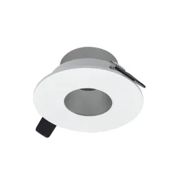 Nora Lighting 2" Iolite Can-less Round Pinhole Trim - Haze Pinhole / Matte Powder White Flange