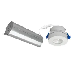 Nora Lighting 2" M-Wave Can-less Adjustable LED Downlight - 9W - 750 Lumens - 3000K - 90° Tilt - 120V - Matte Powder White