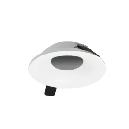 Nora Lighting 2" Iolite Can-less Round Bullnose Trim - Matte Powder White Trim
