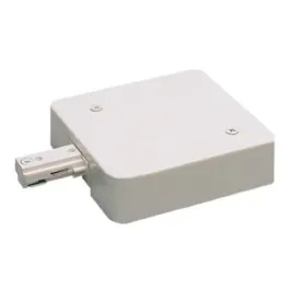 Nora Lighting Two-Circuit Track System T-Bar Live End Feed - Silver
