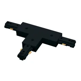 Nora Lighting Two-Circuit Track System T-Connector - Left Polarity - Black