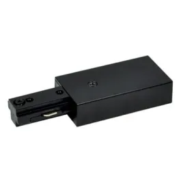 Nora Lighting Two-Circuit Track System Live End Feed - Right Polarity - Black