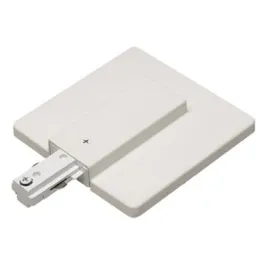 Nora Lighting Two-Circuit Track System Live End Feed w/ Canopy - White