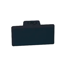 Nora Lighting Two-Circuit Track System Dead End Cap - Right Polarity - Black