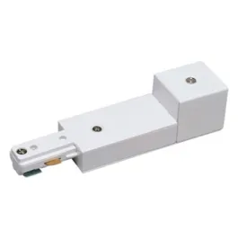 Nora Lighting Two-Circuit Track System Live End Conduit Connector - Silver
