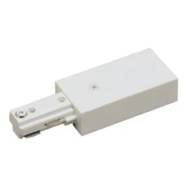 Nora Lighting Two-Circuit Track System Live End Feed - Left Polarity - White