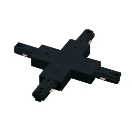 Nora Lighting Two-Circuit Track System X-Connector - Black