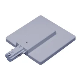 Nora Lighting One-Circuit Track System Live End Feed w/ Canopy - Silver