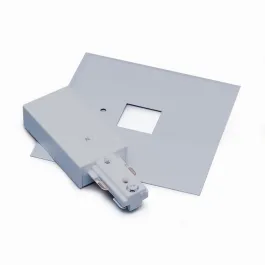 Nora Lighting One-Circuit Track System Live End Feed w/ Cover - Silver