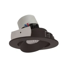Nora Lighting 4" Pearl LED Retrofit Downlight - Round Adjustable Cone - 950 Lumens - Dim to Warm - Bronze