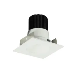Nora Lighting 2" Iolite LED Downlight - Square Reflector with Round Aperture - 800 Lumens - Comfort Dim - Matte Powder White