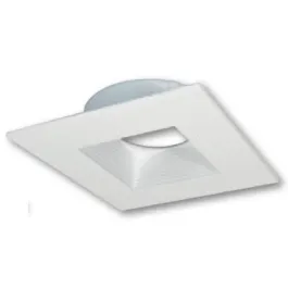 Nora Lighting Square Baffle Trim Insert for 4" M4 LED Downlights - Matte Powder White