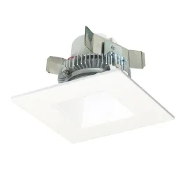Nora Lighting 4" 12W Cobalt Square LED Retrofit Downlight - Dimmable - 3000K - 750 Lumens - 120V - Matte Powder White