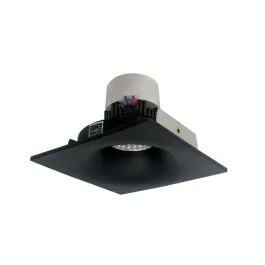 Nora Lighting 4" Pearl LED Retrofit Downlight - Square Bullnose - 950 Lumens - Dim to Warm - Black