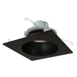 Nora Lighting 6" 12W Cobalt Square LED Retrofit Downlight - 2700K - 1,000 Lumens - 120V - Bronze Trim / Round Reflector