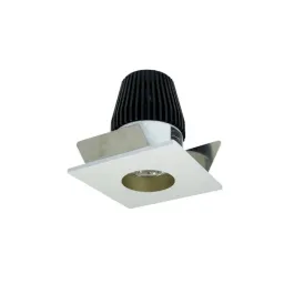 Nora Lighting 1" Iolite Square LED Downlight - Straight Reflector - Dim to Warm - 600 Lumens - White Trim / Champagne Reflector