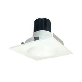 Nora Lighting 4" Iolite LED Downlight - Square Deep Reflector w/ Round Aperture - 1000 Lumens - 5000K - Matte Powder White