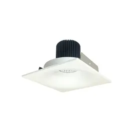 Nora Lighting 4" Iolite LED Downlight - Square Bullnose - 800 Lumens - Comfort Dim - Matte Powder White