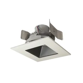Nora Lighting 5" Cobalt Click Square LED Retrofit Downlight - Dim to Warm - Pewter / White - 750 Lumens - 120V
