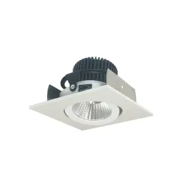 Nora Lighting 2" Iolite LED Downlight - Square Adjustable Gimbal - 1000 Lumens - 3000K - Matte Powder White