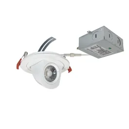 Nora Lighting 4" 12W M4 Elbow Gimbal LED Downlight - 2700K - 950 Lumens - 120V - Matte Powder White