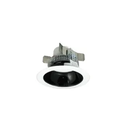 Nora Lighting 4" 12W Cobalt Round LED Retrofit Downlight - Dimmable - 3500K - 750 Lumens - 120V - White Trim / Black Reflector