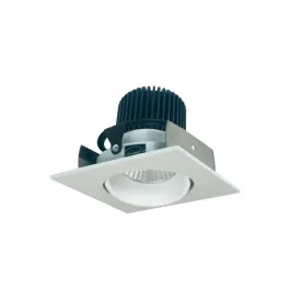 Nora Lighting 2" Iolite LED Downlight - Square Adjustable Cone - 1000 Lumens - 3000K - Matte Powder White