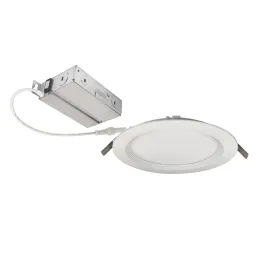 Nora Lighting 6" 13.5W LED Downlight - CCT Selectable - 1,300 Lumens - 120-277V - Matte Powder White