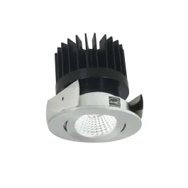 Nora Lighting 2" Iolite LED Downlight - Round Adjustable Gimbal - 1500 / 2000 / 2500 Lumens - 3000K - Natural Metal