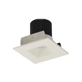 Nora Lighting 2" Iolite LED Downlight - Square Reflector with Square Aperture - 800 Lumens - Comfort Dim - Matte Powder White