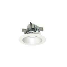 Nora Lighting 4" 12W Cobalt Round LED Retrofit Downlight - Dimmable - 2700K - 750 Lumens - 120V - White Trim / Silver Reflector
