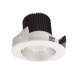 Nora Lighting 2" Iolite LED Downlight - Round Adjustable Cone - 1000 Lumens - 3000K - Haze / Matte Powder White