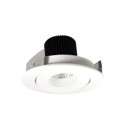 Nora Lighting 4" Iolite LED Downlight - Round Gimbal - 1000 Lumens - 3000K - Matte Powder White