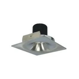 Nora Lighting 4" Iolite LED Downlight - Square Bullnose - 800 Lumens - Comfort Dim - Natural Metal