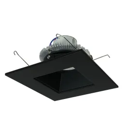 Nora Lighting 6" Cobalt Click Square LED Retrofit Downlight - Dim to Warm - Black - 750 Lumens - 120V
