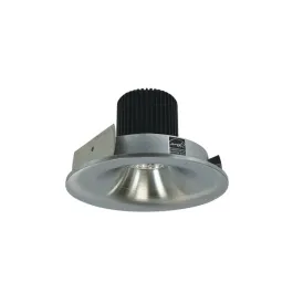 Nora Lighting 4" Iolite LED Downlight - Round Bullnose - 800 Lumens - Comfort Dim - Natural Metal