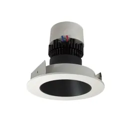 Nora Lighting 4" Pearl LED Retrofit Downlight - Round Deep Regressed - 900 Lumens - Dim to Warm - Black / White