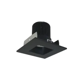 Nora Lighting 2" Iolite LED Downlight - Square Reflector with Square Aperture - 800 Lumens - Comfort Dim - Black