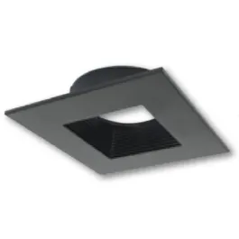 Nora Lighting Square Baffle Trim Insert for 4" M4 LED Downlights - Black