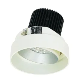 Nora Lighting 4" Iolite LED Downlight - Trimless Adjustable - 1000 Lumens - 2700K - Haze / Matte Powder White