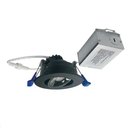 Nora Lighting 2" M2 Round LED Gimbal Downlight - 400 Lumens - 6W - 3000K - 120V - Matte Black