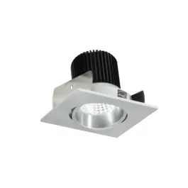 Nora Lighting 2" Iolite LED Downlight - Square Adjustable Cone - 800 Lumens - Comfort Dim - Natural Metal