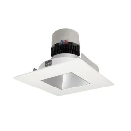 Nora Lighting 4" Pearl LED Retrofit Downlight - Square Deep Regressed - 850 Lumens - Dim to Warm - Haze / White