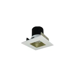 Nora Lighting 2" Iolite LED Downlight - Square Reflector with Square Aperture - 800 Lumens - Comfort Dim - Champagne Haze / Matte Powder White