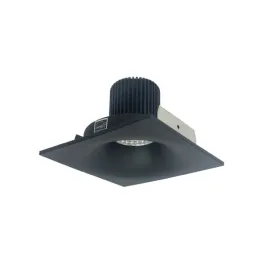 Nora Lighting 4" Iolite LED Downlight - Square Bullnose - 800 Lumens - Comfort Dim - Black