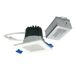 Nora Lighting 2" M2 Square LED Downlight - 600 Lumens - 8W - 2700K - 120V - Matte Powder White