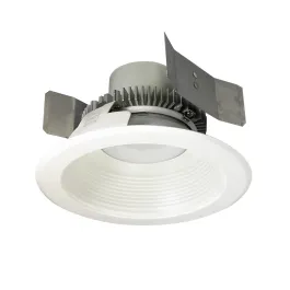 Nora Lighting 5" Cobalt Click Round LED Retrofit Downlight - Baffle - Dim to Warm - Matte Powder White - 750 Lumens - 120V