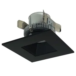 Nora Lighting 4" 12W Cobalt Square LED Retrofit Downlight - Dimmable - 3000K - 750 Lumens - 120V - Black