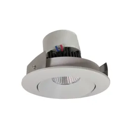 Nora Lighting 4" Pearl LED Retrofit Downlight - Round Adjustable Cone - 950 Lumens - Dim to Warm - White