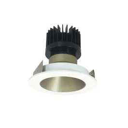 Nora Lighting 4" Iolite LED Downlight - Round Deep Reflector - 1500 / 2000 / 2500 Lumens - 2700K - Champagne Haze / Matte Powder White